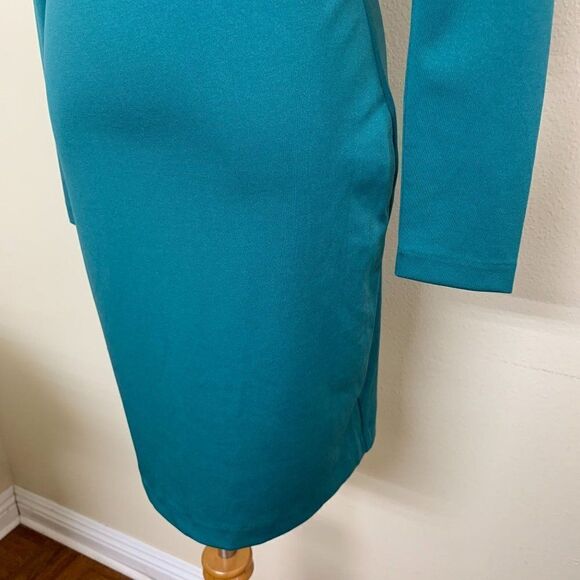 Alexia Admor Leslie Long Sleeve Cut Out Sheath Dress Xtra Large in Teal Green - Picture 5 of 9